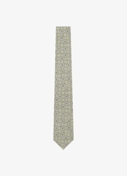 Reiss Heren Cosimo stropdas van zijde met print in de kleur Lindegroen
