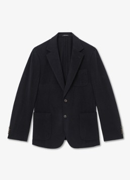 Reiss Heren Collin fitted colbert in wolblend met opgestikte zakken in de kleur Navy / Blauw