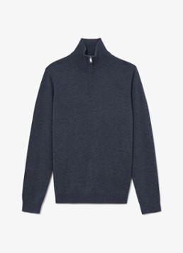 Reiss Heren Royal fijngebreide trui van kasjmier in de kleur Blauwgrijs