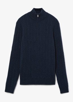 Reiss Heren Howard fijngebreide trui van kasjmier in de kleur Navy / Blauw