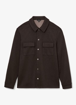 Reiss Heren Stellan overshirt in wolblend in de kleur Donkerbruin