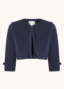 Phase Eight Dames Petite Zoelle bolero met structuur in de kleur Donkerblauw