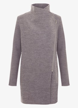 Phase Eight Dames Byanca jack in wolblend met col in de kleur Grijs