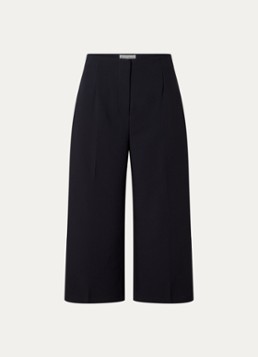 Phase Eight Dames Petite Aubrielle high waist wide fit culotte met persplooi in de kleur Donkerblauw
