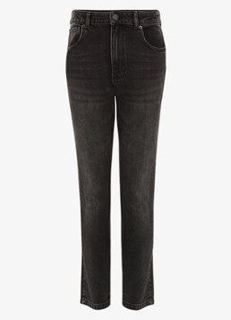 Phase Eight Dames Sara mid waist slim fit jeans met gekleurde wassing in de kleur Zwart