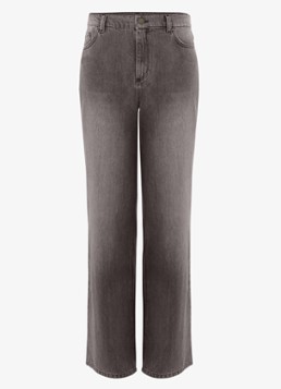 Phase Eight Dames Frankie hiigh waist straight leg jeans met steekzakken in de kleur Donkergrijs