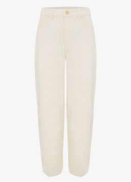 Phase Eight Dames Sophia Barell high waist tapered jeans in de kleur Gebroken wit