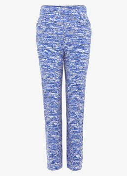 Phase Eight Dames Carmella high waist slim fit cropped pantalon met grafische print in de kleur Donkerblauw