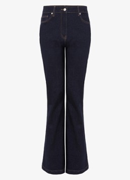 Phase Eight Dames Olivia high waist flared jeans met donkere wassing in de kleur Donkerblauw