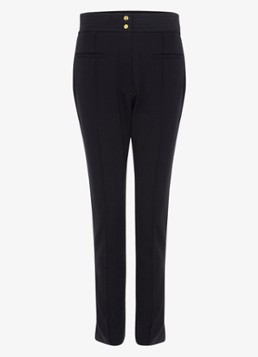 Phase Eight Dames Keri high waist tapered fit pantalon met paspelzakken in de kleur Zwart