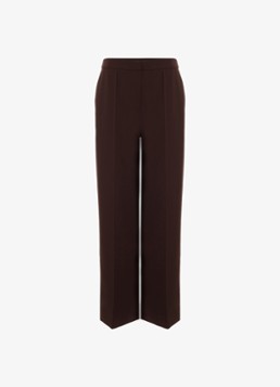 Phase Eight Dames Keely high waist wide leg pantalon in de kleur Donkerbruin