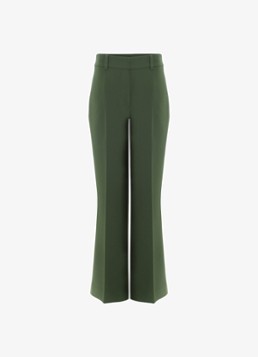 Phase Eight Dames Leonie high waist straight leg pantalom in de kleur Donkergroen