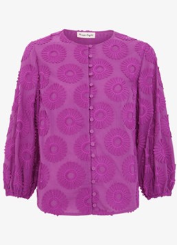 Phase Eight Dames Daisy blouse met structuur in de kleur Paars