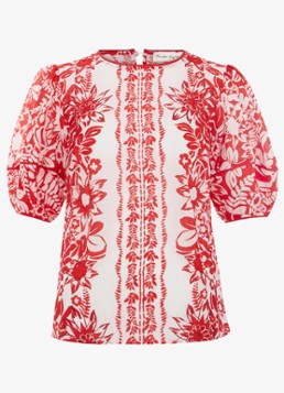 Phase Eight Dames Vivi tuniek met bloemenprint in de kleur Rood