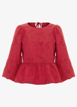 Phase Eight Dames Ellis top met bloemenprint in de kleur Donkerrood