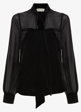 Phase Eight Dames Raye blouse van fluweel in de kleur Zwart