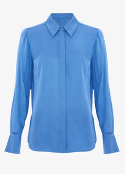 Phase Eight Dames Novie blouse van satijn in de kleur Blauw
