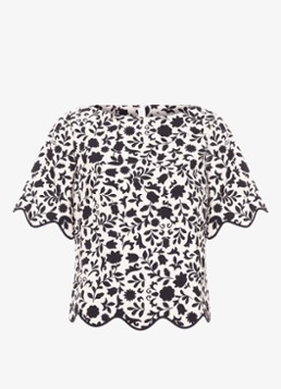Phase Eight Dames Abi tuniek me bloemenprint in de kleur Zwart