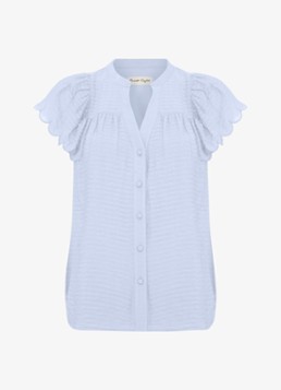 Phase Eight Dames Aleasha blouse met V-hals in de kleur Lichtblauw