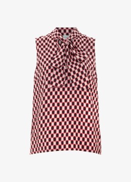 Phase Eight Dames Junie mouwloze top met sjaalkraag en grafische print in de kleur Roze