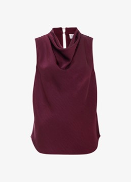 Phase Eight Dames Arwen mouwloze top met watervalhals in de kleur Aubergine
