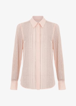 Phase Eight Dames Aleya blouse met strass in de kleur Zalmroze