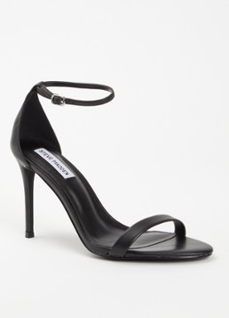 Steve Madden Dames Tecy sandalette van leer in de kleur Zwart, maat: 40