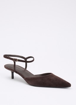 Steve Madden Dames Adelaide slingback van suède in de kleur Bruin, maat: 37