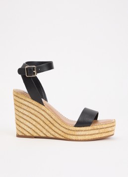 Steve Madden Dames Cassie sleehak van leer in de kleur Zwart, maat: 41