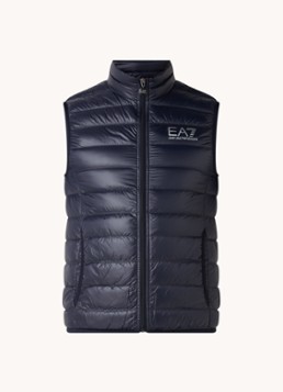 Armani Heren Gewatteerde trainingsbodywarmer met donsvulling in de kleur Donkerblauw