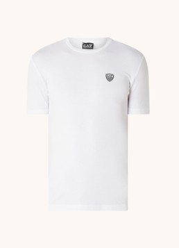 Armani Heren T-shirt met logo in de kleur Wit
