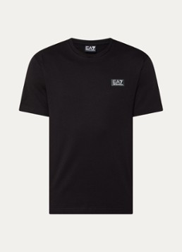 Armani Heren T-shirt met logo in de kleur Zwart