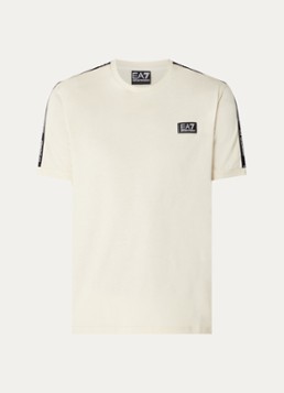 Armani Heren T-shirt met logo in de kleur Beige
