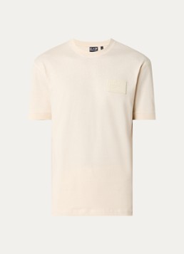 Armani Heren T-shirt met logo in de kleur Beige