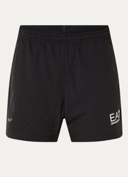 Armani Heren Loose fit korte joggingbroek met logo in de kleur Zwart