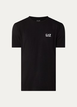 Armani Heren T-shirt met logo in de kleur Zwart
