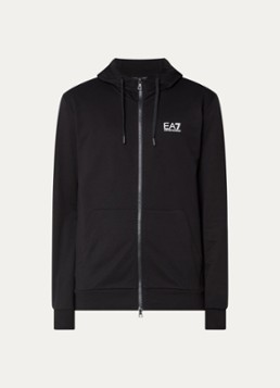 Armani Heren Sweatvest met logo in de kleur Zwart