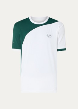 Armani Heren Trainings T-shirt met logo in de kleur Wit