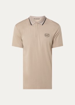 Armani Heren Regular fit polo met logo in de kleur Taupe