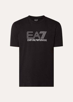Armani Heren T-shirt met logoprint in de kleur Zwart