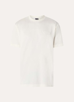 Armani Heren T-shirt met logo in de kleur Gebroken wit