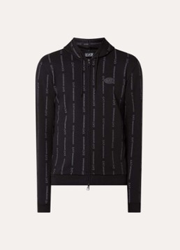 Armani Heren Sweatvest met logo en steekzakken in de kleur Zwart
