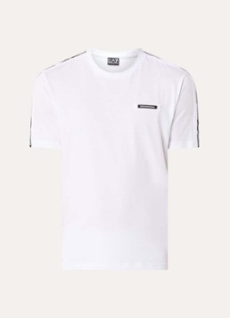 Armani Heren T-shirt met logoband in de kleur Wit