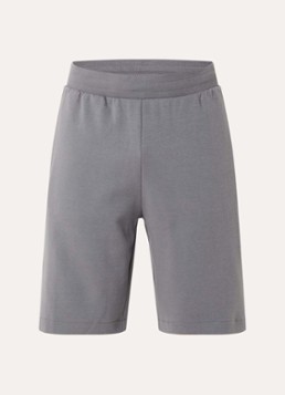 Armani Heren Straight fit korte broek met logo in de kleur Creme
