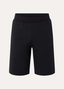 Armani Heren Straight fit korte broek met logo in de kleur Zwart