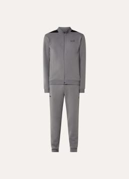Armani Heren Trainingspak met logo en steekzakken in de kleur Grijs
