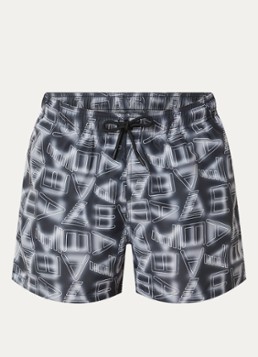 Armani Heren Zwemshorts met logoprint in de kleur Zwart