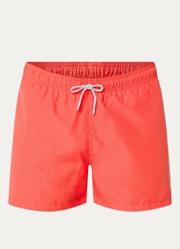 Armani Heren Zwemshorts met logoprint in de kleur Kersenrood