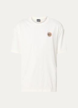 Armani Heren T-shirt met logo in de kleur Wit