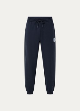 Armani Heren Tapered fit joggingbroek met logo en steekzakken in de kleur Donkerblauw
